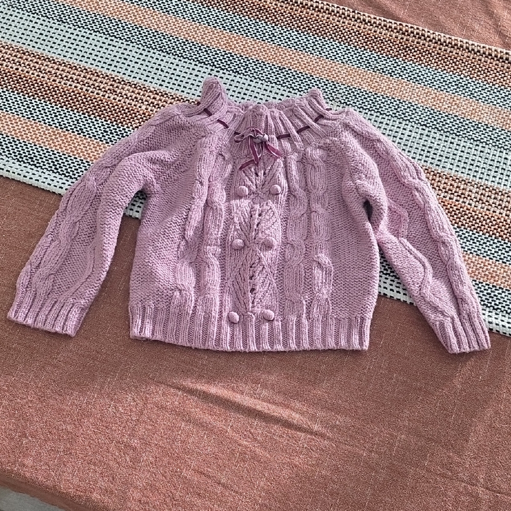 Koala Kids Pink Cable Knit Sweater